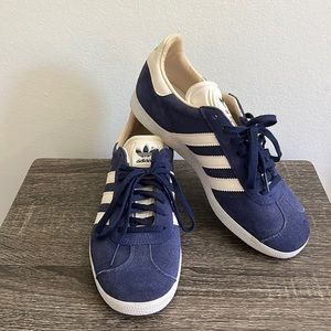 Blue Adidas gazelles